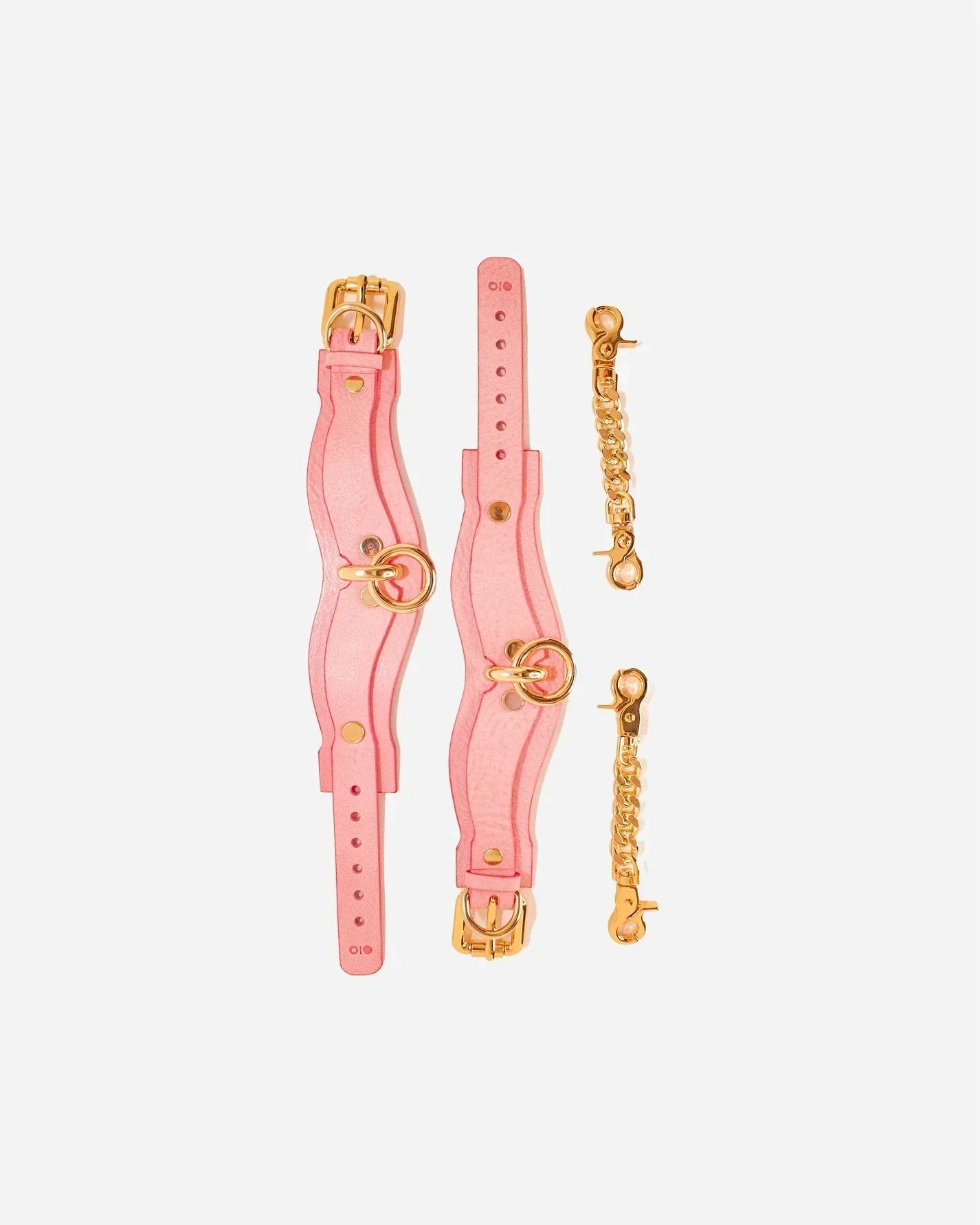 Lunar Collar + Cuffs + Leash Set in Blush