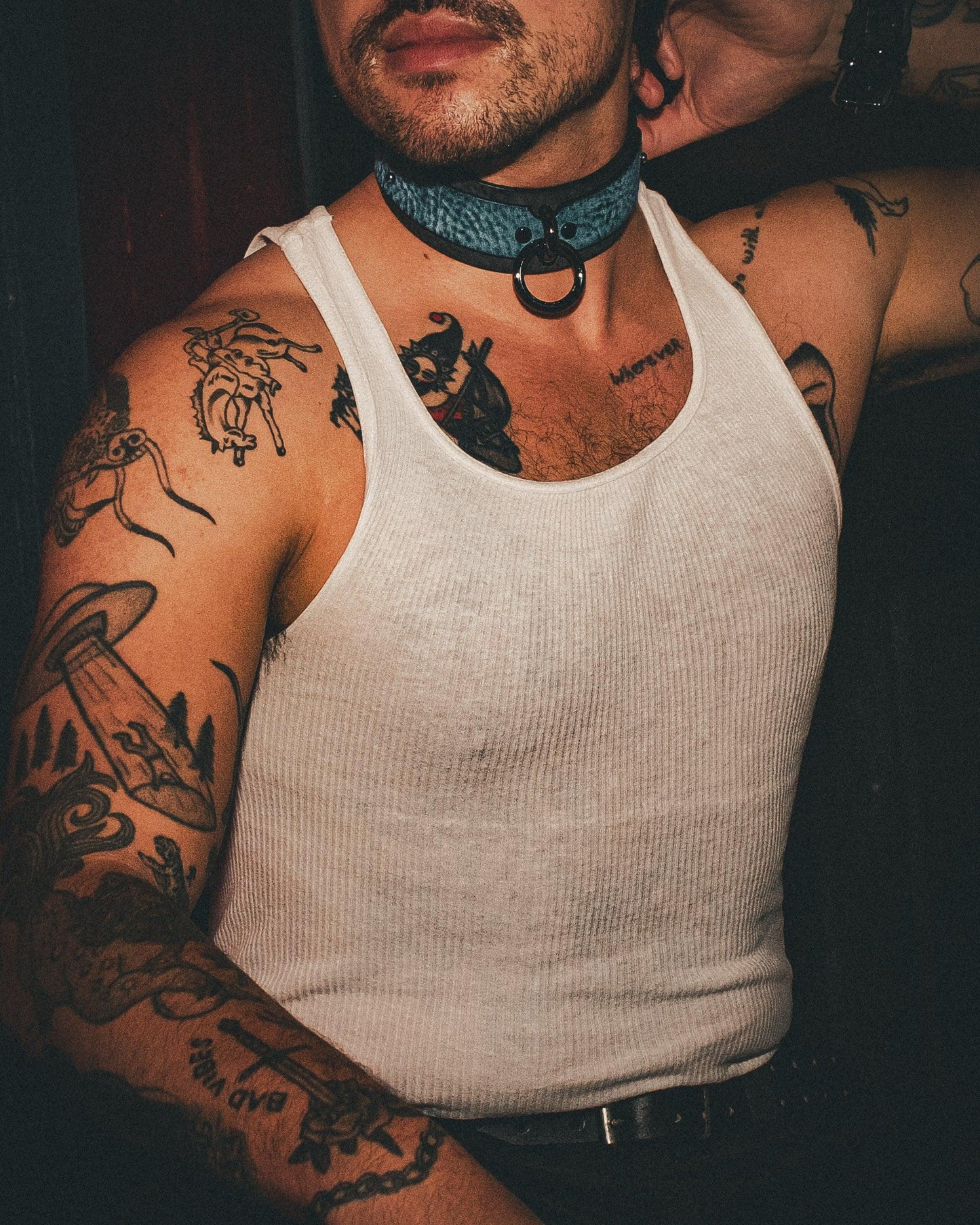 Limited Edition Lunar Collar + Cuffs + Leash Set in Ash + Nocturne