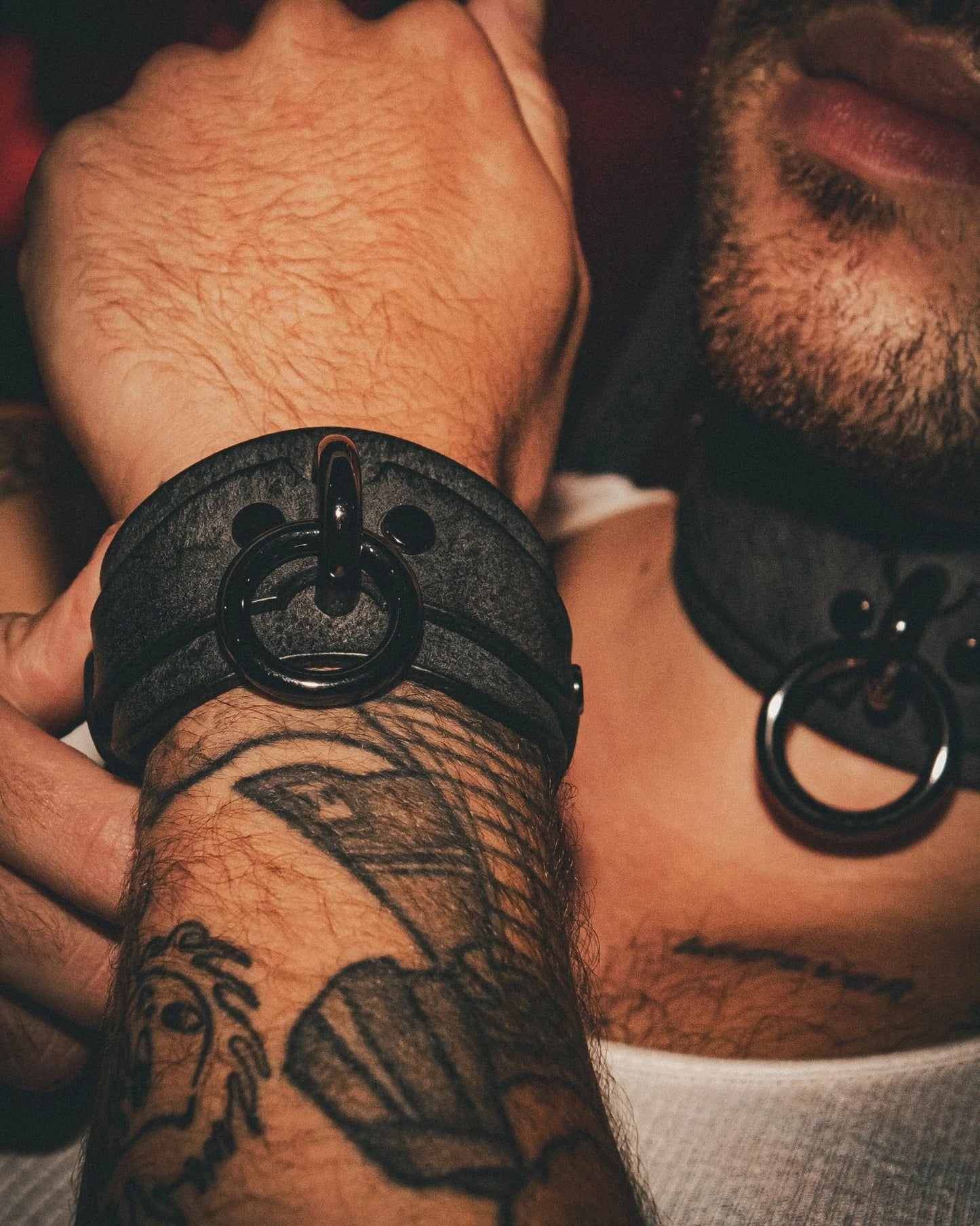 Lunar Collar + Cuffs + Leash Set in Ash