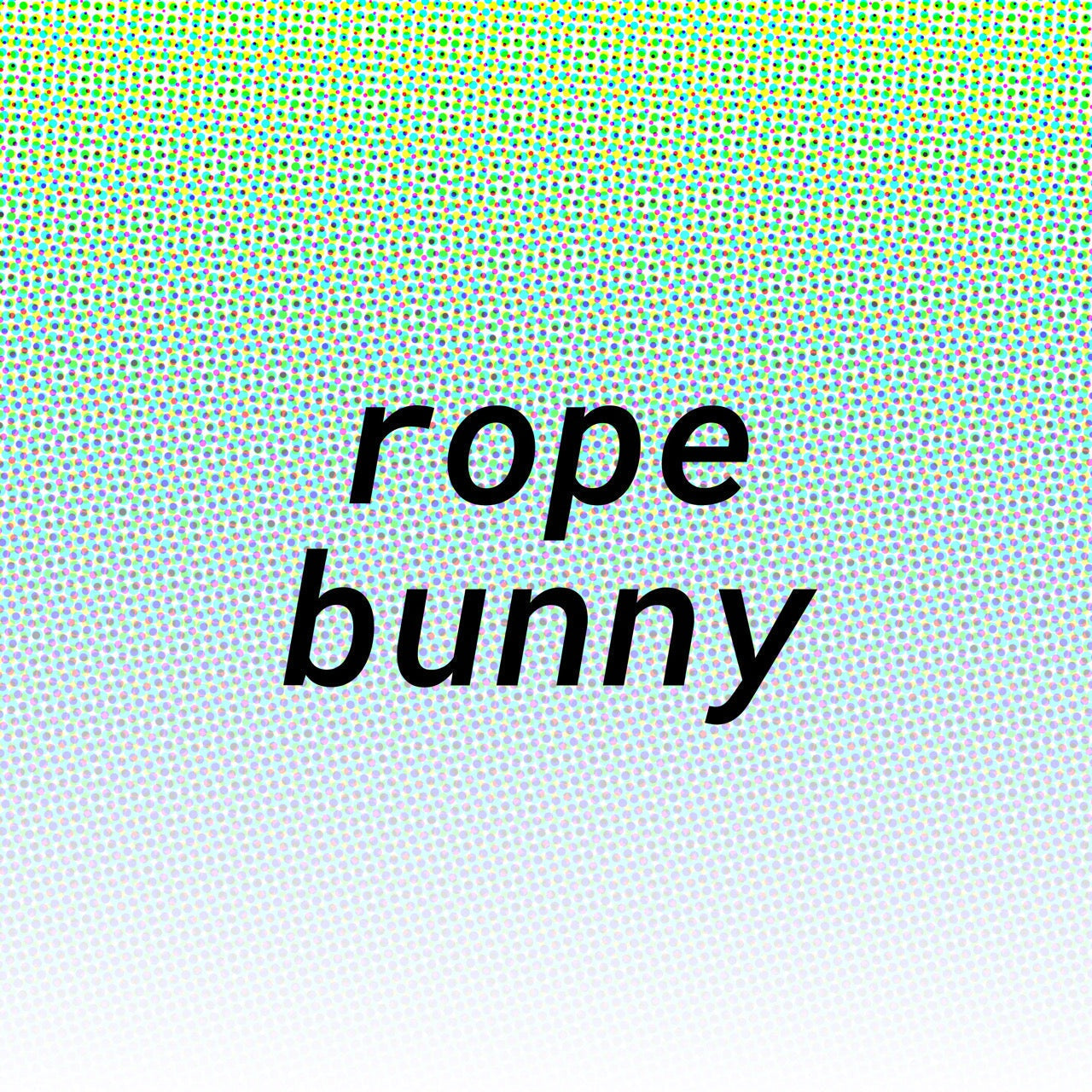 Rope bunny definition text on colorful dotted background featuring leather collars and leather cuffs concepts