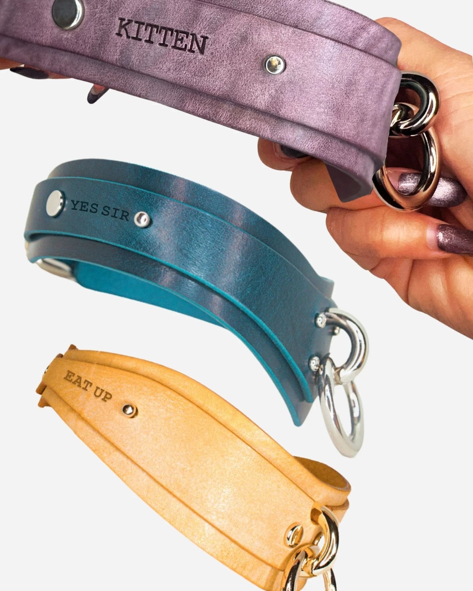 custom embossed bdsm collars