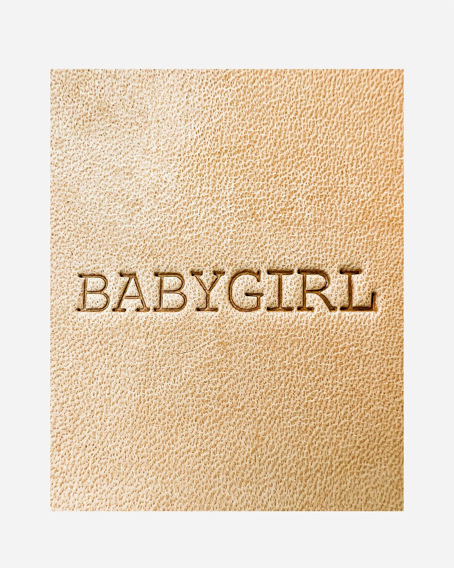 Custom Name Leather Embossing