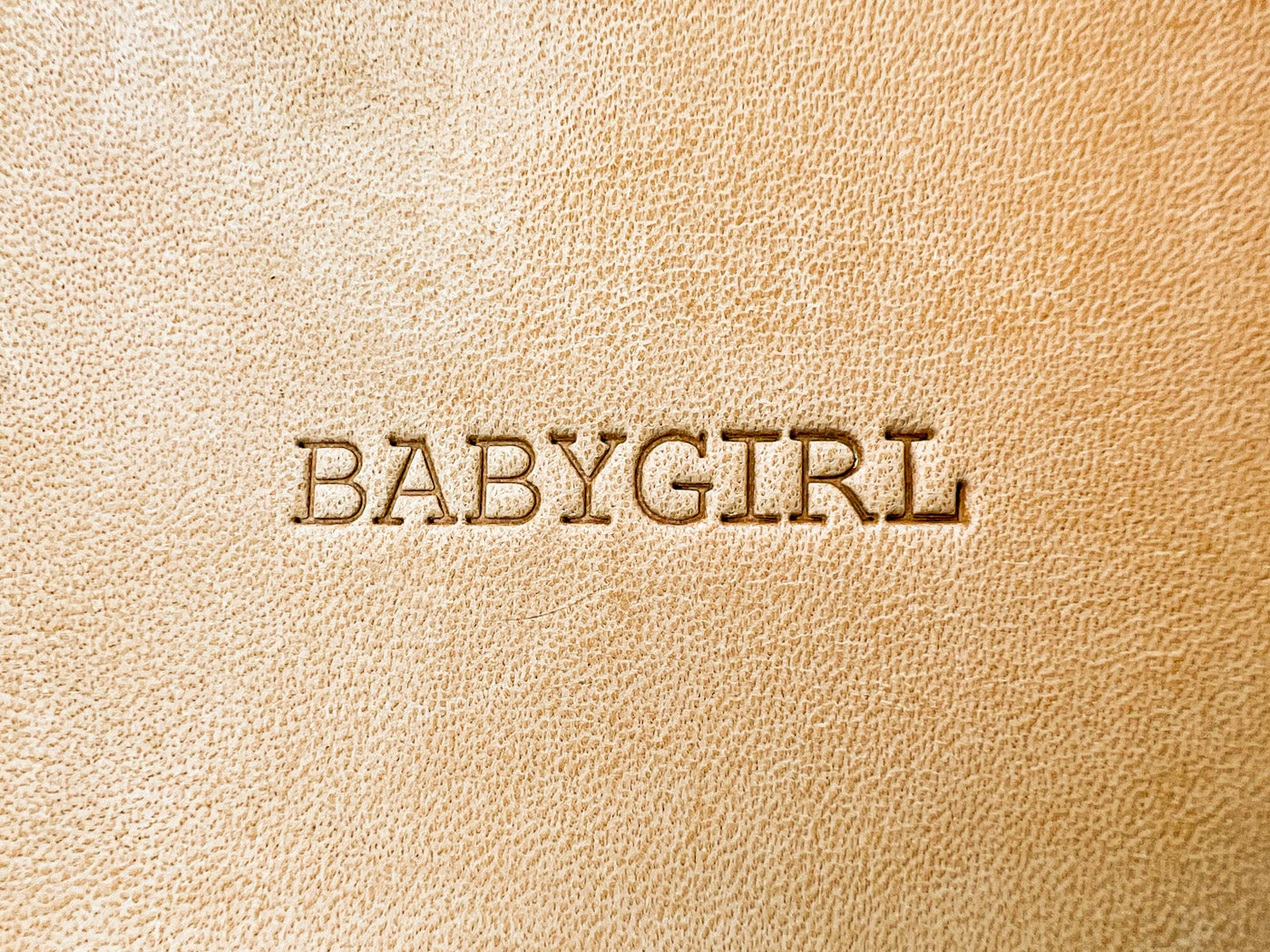 Custom Name Leather Embossing