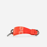 custom red bdsm collar with black hardware