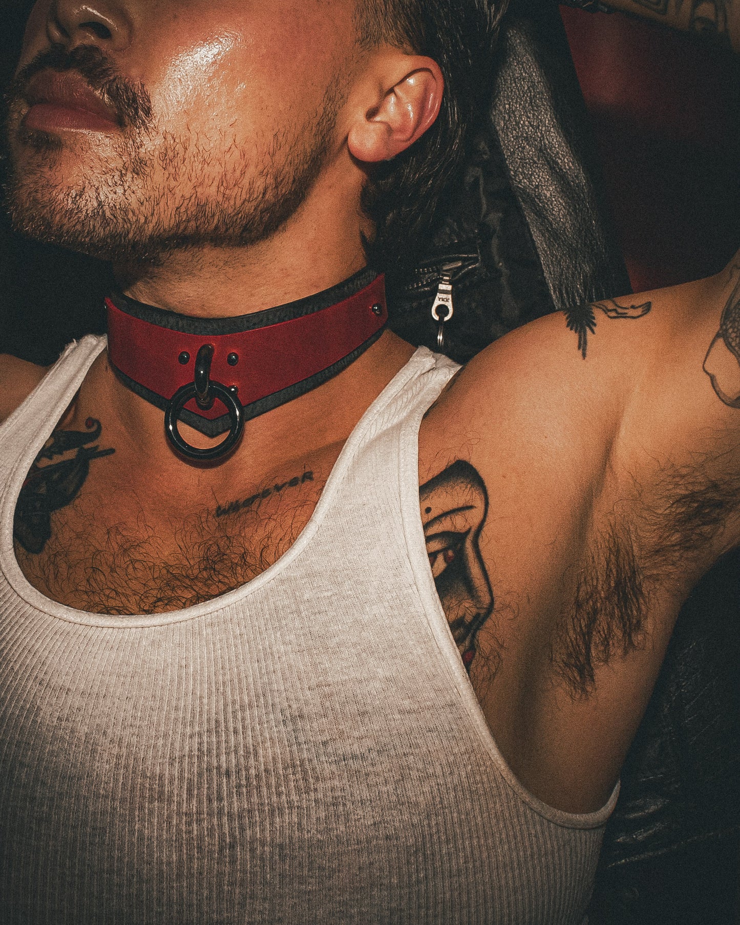 Limited Edition Nova Collar + Cuffs + Leash Set in Ash + Blood Moon