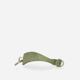 Green leather day collar with silver hardware, custom leather collars and cuffs